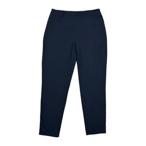 J Jill Wearever Collection Womens M Smooth Fit Slim Leg Pants Pull On Navy Blue